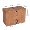 MGO Side Table, Set Of 2 Rectangular Outdoor Side Tables, Decorative Garden Stools For Indoor Outdoor, Accent Table,Patio Side Table,Nesting End Table,Faux Wood Natural Color