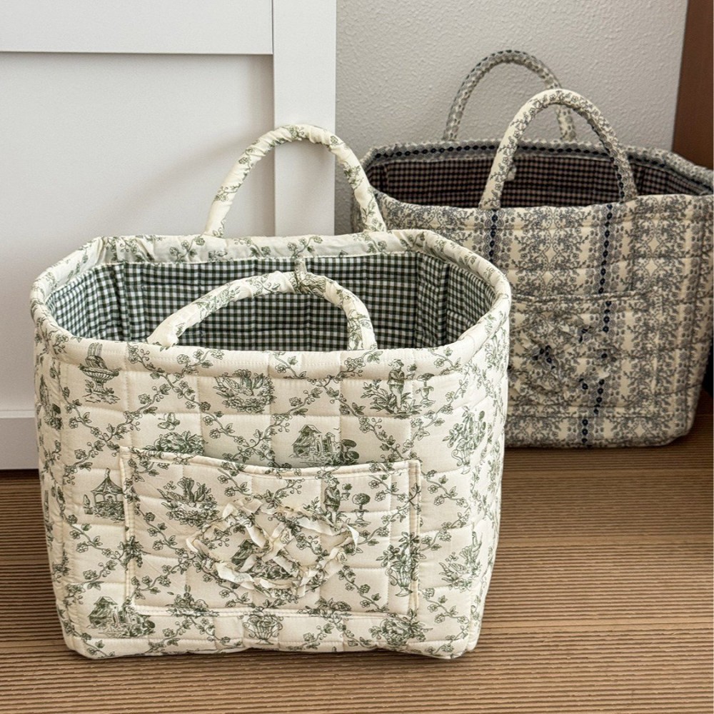 Premium Portable Flower-Design Laundry Basket