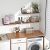 Wall-mounted Floating Shelf Rack, Wooden Wall Storage Organizer