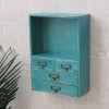 No Hole Wooden Wall Shelf Wall Decoration Wall Cabinet Creative Lattice Storage Cabinet Living Room Bedroom Storage Rack
