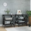 Side Tables, 2 pcs., 40x Wood-based material Side Tables