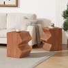 MGO Side Table, Set Of 2 Rectangular Outdoor Side Tables, Decorative Garden Stools For Indoor Outdoor, Accent Table,Patio Side Table,Nesting End Table,Faux Wood Natural Color