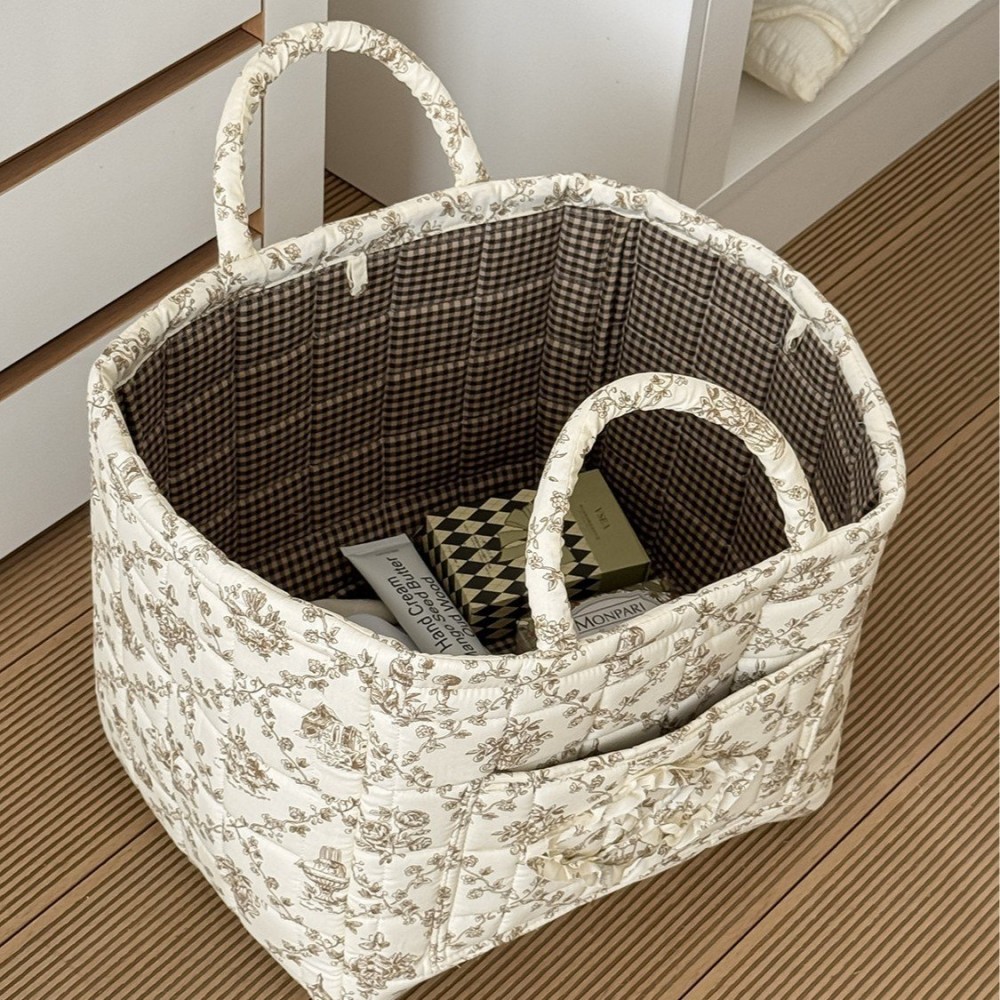 Premium Portable Flower-Design Laundry Basket