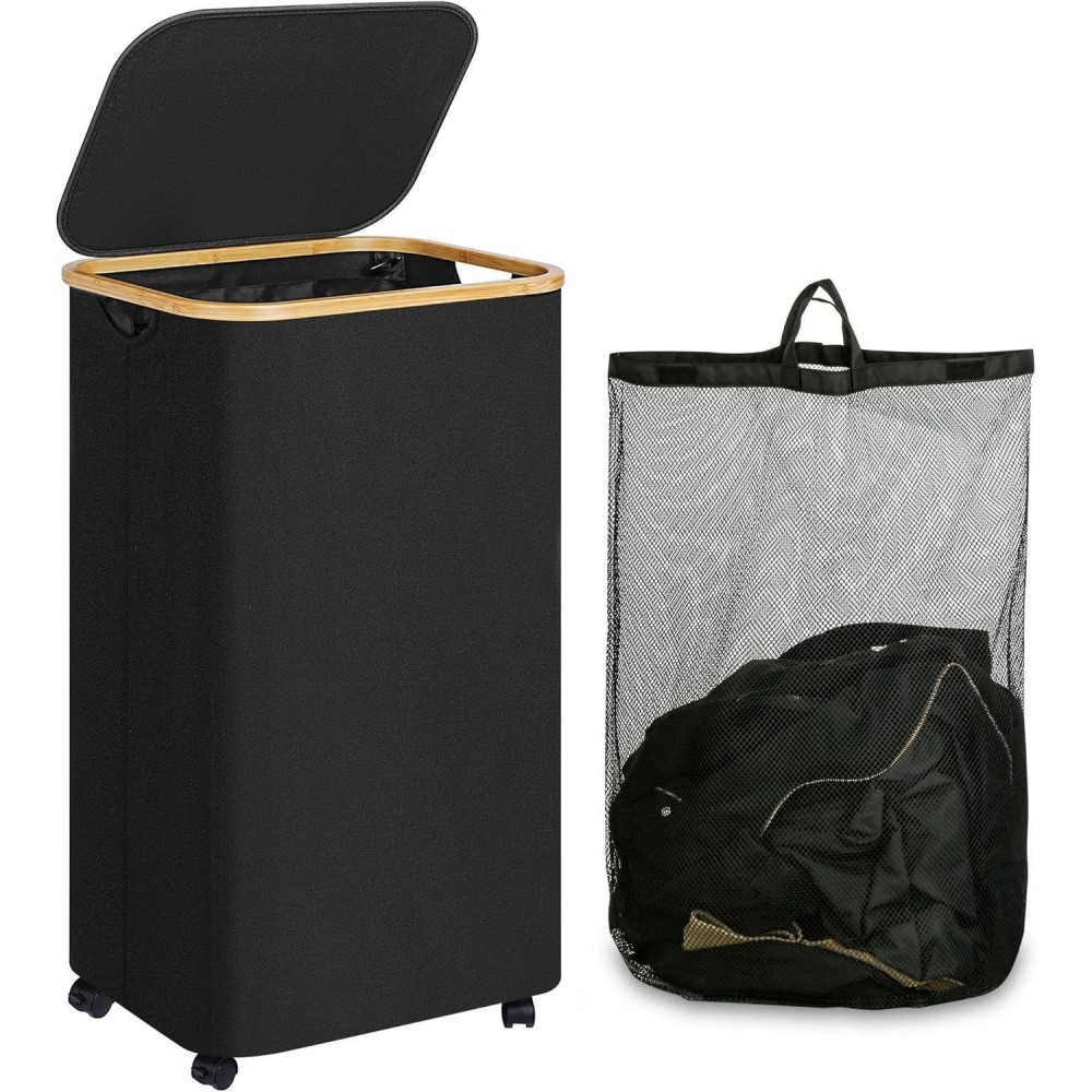 Laundry Basket Foldable With Wheels