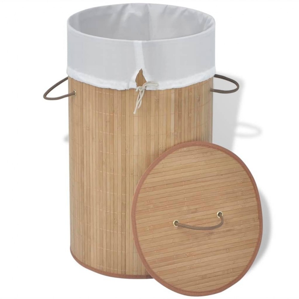 - Round Laundry Basket Natural   Round Laundry Basket