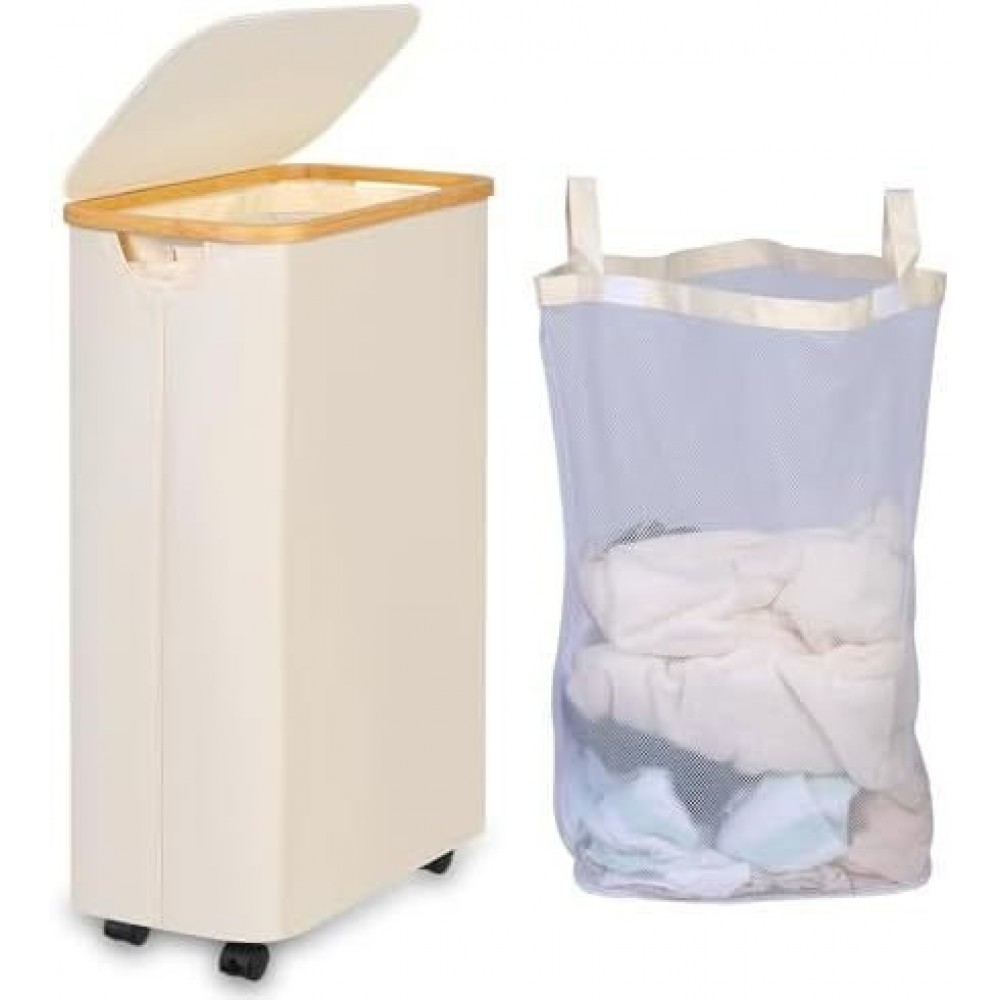 Laundry Basket Foldable With Wheels