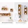Solid Wood Wall Shelf Wall-mounted Lattice Bookshelf Bedroom Wall Decoration Multi-grid Storage Rack