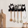 Black Metal Cat Hook Wall Storage