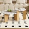 Modern Nesting Coffee Table Set, Side Tables, Living Room Coffee Table Set, Sofa Side Table And Balcony Table, 2-Piece Set