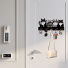 Black Metal Cat Hook Wall Storage