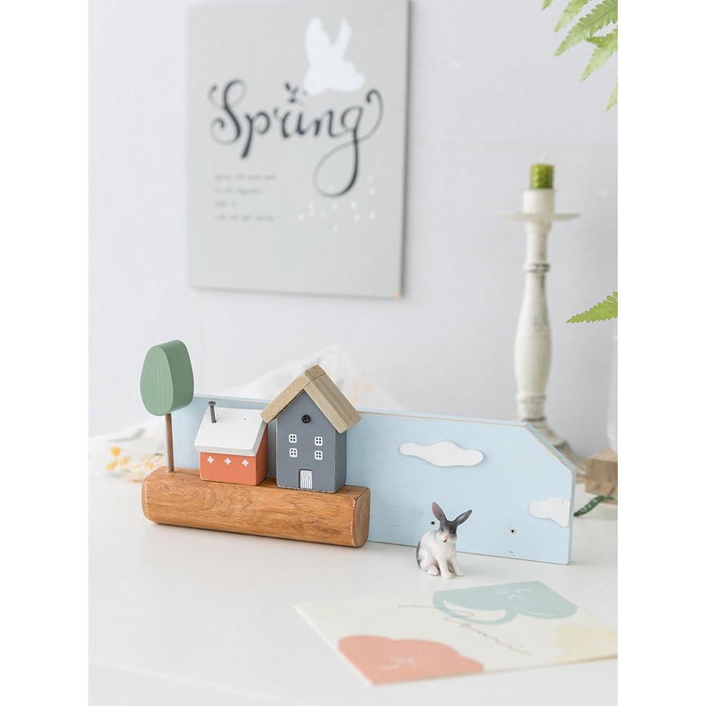 Wall Decoration Cute Key Wooden Storage Rack