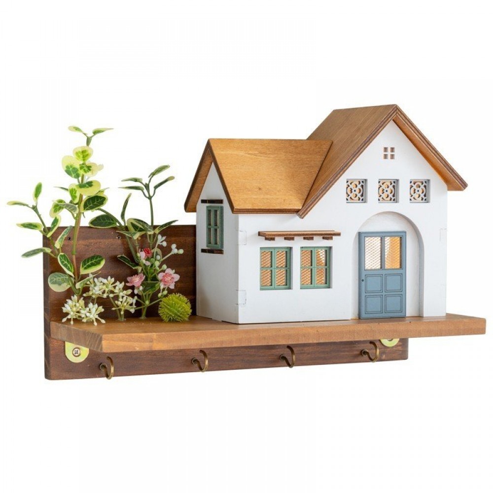 Wall Decoration Cute Key Wooden Storage Rack