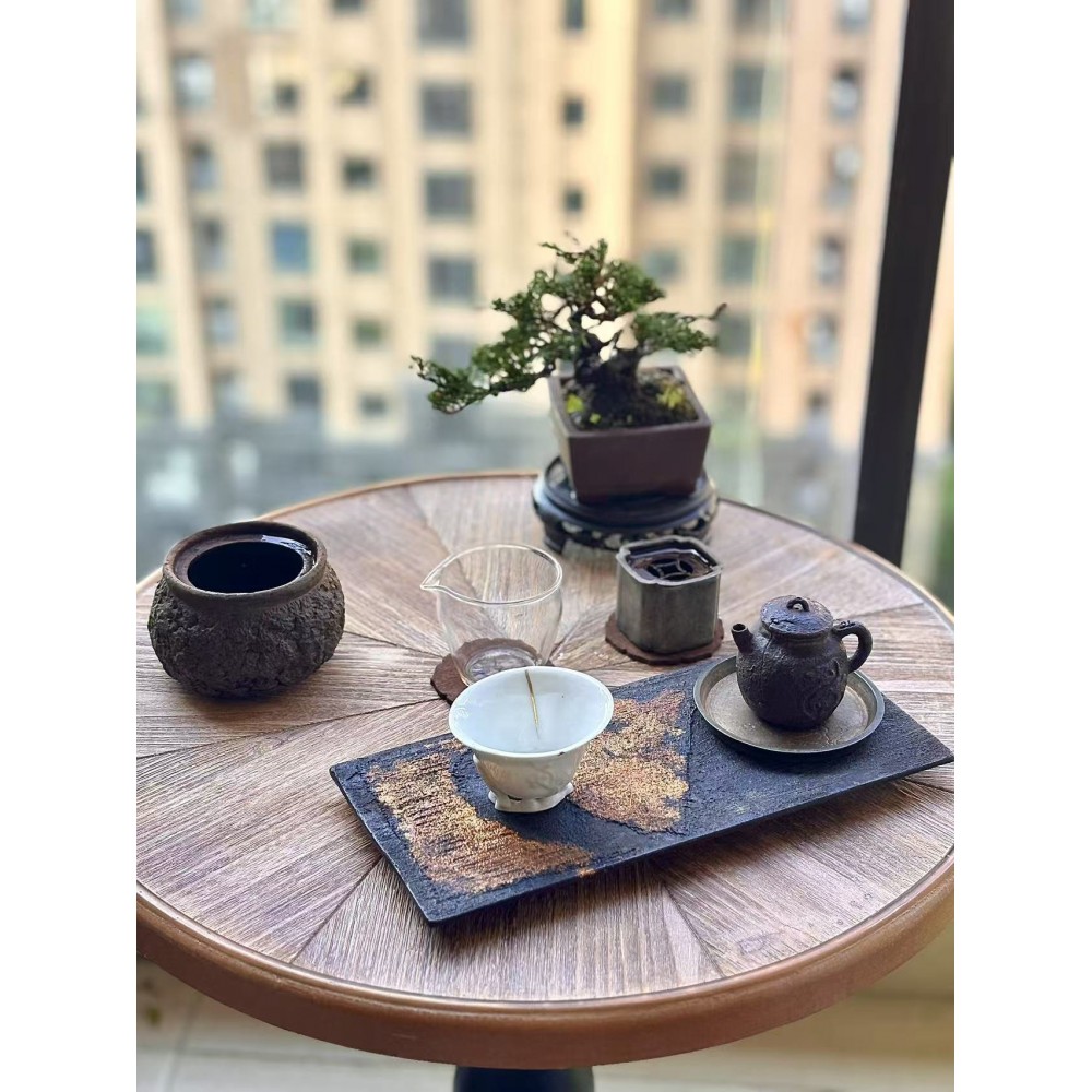 Wooden End Tables Retro Side Table French Country Accent Coffee Side Table Modern Small Round Tea Table Pedestal Side End Table For Living Room Household Restaurant Homestay