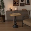 Wooden End Tables Retro Side Table French Country Accent Coffee Side Table Modern Small Round Tea Table Pedestal Side End Table For Living Room Household Restaurant Homestay