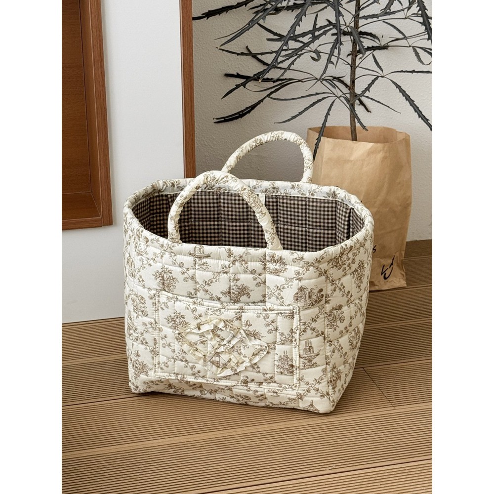 Premium Portable Flower-Design Laundry Basket