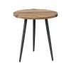 23.6 Inch Round Coffee Table Mid Century Modern End Table For Living Room Home Office Easy Assembly Oak