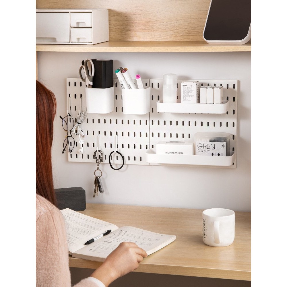 Hole Board Shelf Accessories Wall Grid Storage Rack Wall Hanging