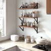 Wall-mounted Floating Shelf Rack, Wooden Wall Storage Organizer