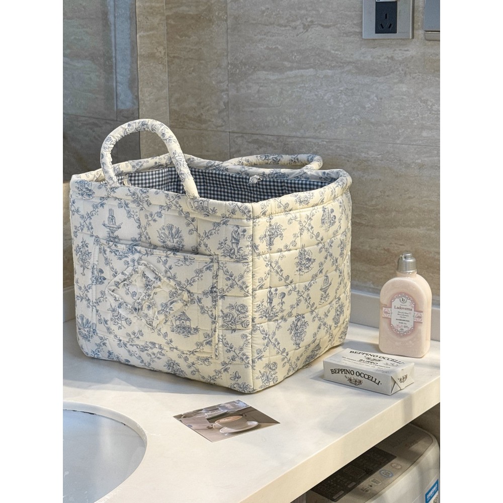 Premium Portable Flower-Design Laundry Basket