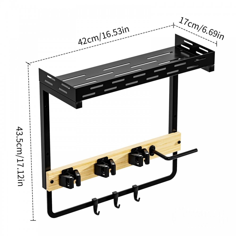 Household Wall-mounted Cleaning Tool Storage Rack