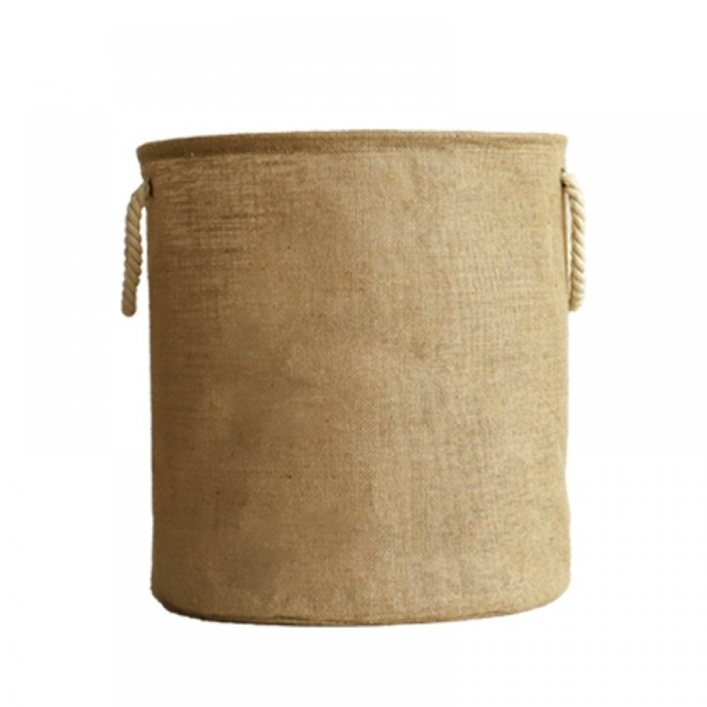 Jute Laundry Basket Handheld Cotton Rope Hamper