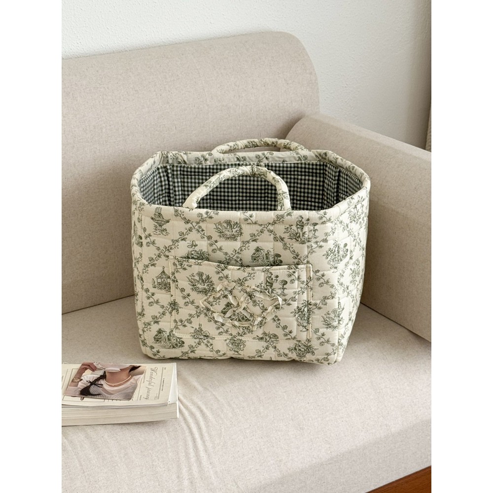 Premium Portable Flower-Design Laundry Basket
