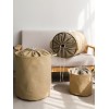 Cotton And Linen Foldable Storage Bucket Laundry Basket Dirty Clothes Storage Basket